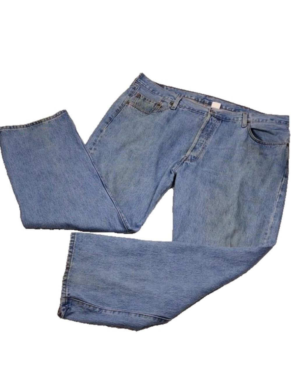 Levi's 501 Vintage Blue Light Wash Five Pocket Button Fly Straight Leg Jean